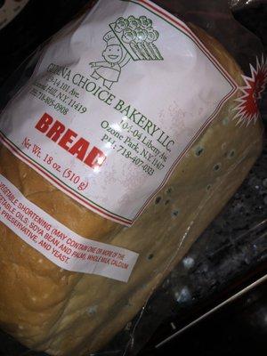 Moldy bread. Disgusting