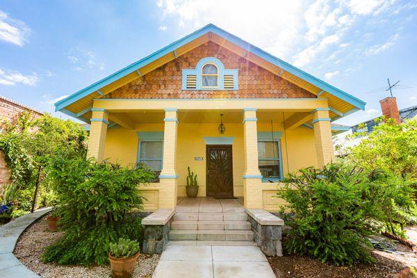 Exterior paint on a residential home in Tucson, Arizona