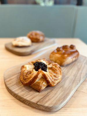 Cheese danish and chicken adobo