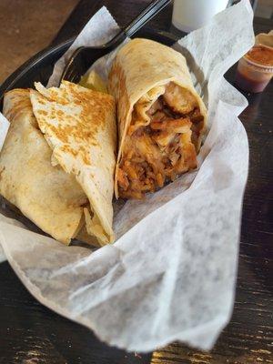 Fried chicken burrito