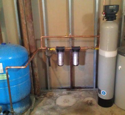 Water Softener with dual Iron and sediment filters