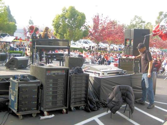 Amps galore, at the Fender factory in Corona, CA