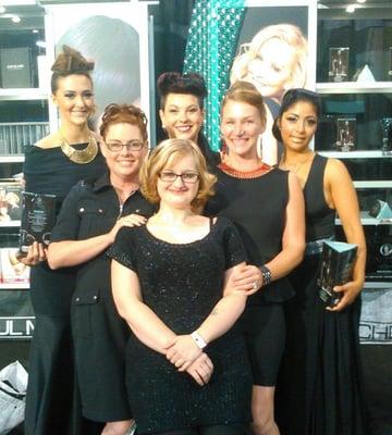 Our Team with Awaphui Modles at the 2014 Fasion Focus Hair Show.