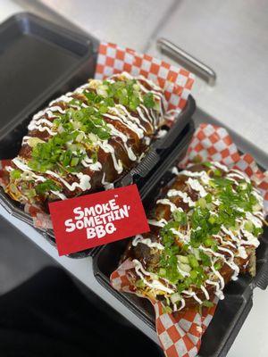 Loaded Smoked Brisket Potatoes