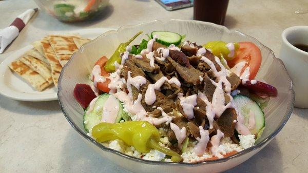 Salad with Gyro Meat at Country Skillet