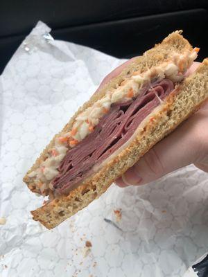 Reuben Sandwich with slaw