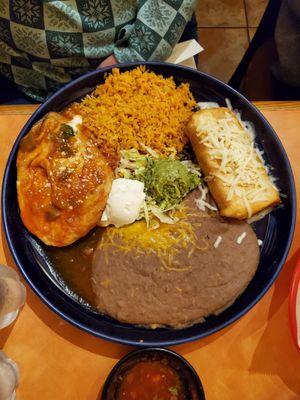 Number 11(1 chimichanga and 1 chile relleno)