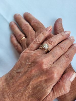 Wedding rings and engagement ring from E.B. Horn