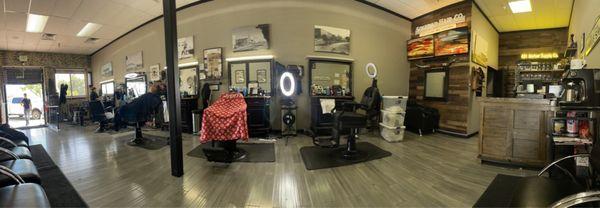 The barber shop has the feel of classic meets contemporary. Love the layout and the barber shop smell. Awesome place.