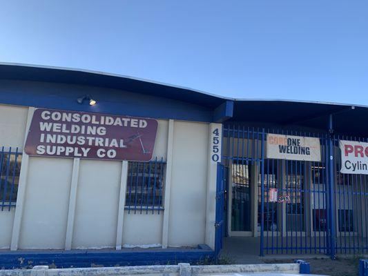 Welding store entrance.