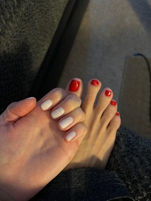 Fresh mani for poker and pedi for summer toes....