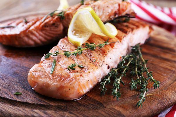 Grilled Salmon Cooked And Seasoned To Perfection.  Made When Ordered.