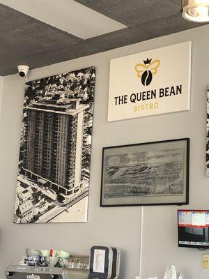 SO cute! I thought it was Queen "Bee" but take a closer look at that cute logo. lol. It's a bee with a bean!! Queen Bean Bistro!!