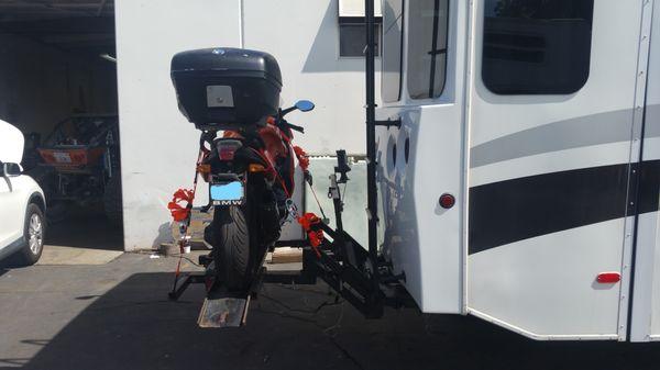 Jason did a fantastic job welding our motorcycle lift to the back of our RV.