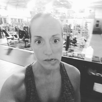 Pre workout pic while participating in the bingo challenge 2018. Just before the 5:45AM class with Kathryn.