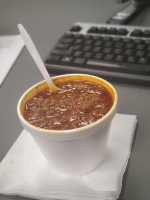 Chili for lunch - $5.00 - very tasty!