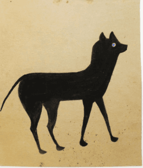 Bill Traylor (AM 1854-1949) Blue Eyed Cat