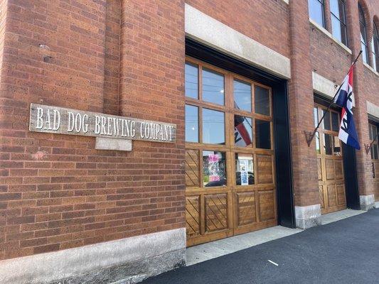 Frontage and signage it's in a firefighter history museum