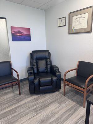 Comfortable treatment rooms