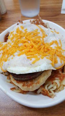 Southern smothered biscuit bowl