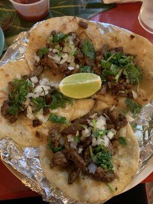 My order of Steak Street Tacos