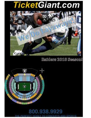 Oakland Raiders tickets available now Reserve your seats with a small down payment