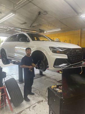 YES! We service Audi's & all foreign cars with top of the line Snap-on tools!