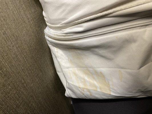 Bed sheet stain