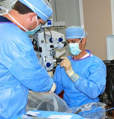 Dr. Arkady Kagan performing cataract surgery