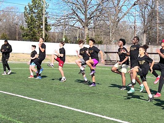 Speed Camp:
1. Multi Movement Dynamic Warmup
2. Acceleration 
3. Max Velocity
4. COD
Stay tuned for more infomation and another camp.