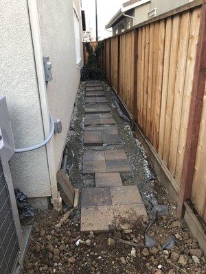 Stepping stones for the side of the house.