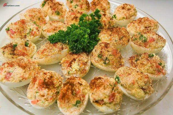 The BInge Seafood deviled eggs