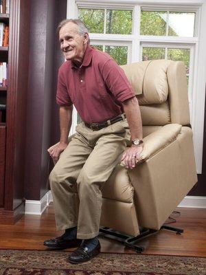 Reclining lift chairs