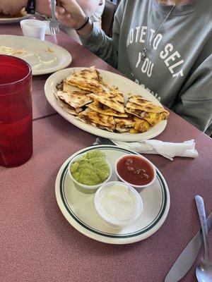 Quesadilla.  So much food.