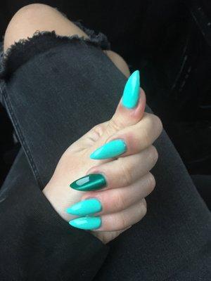 My stiletto nails