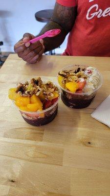 Acai bowls. Can't remember which one they were on the menu but we customized it a little anyway. So DELICIOUS!