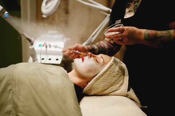 Experience a holistic or anti-aging facial with one of our skincare specialists using Priori Skincare