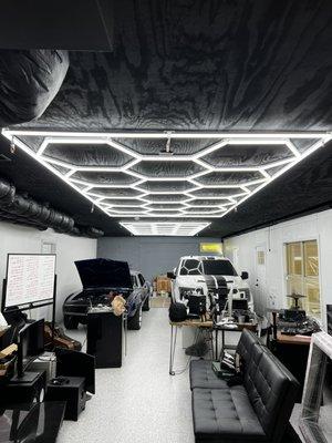 Awesome designer lighting install.