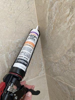 Re-caulking