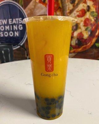 Mango Yogurt Drink with Boba