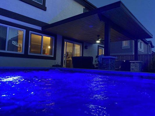 Blue spa.