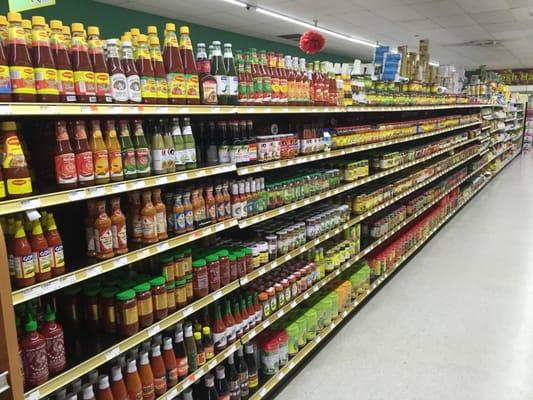 Large selection of pickles and sauces!