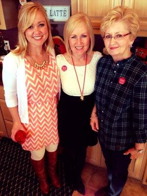 3 generations! Lauren (my daughter), me, and my mother.