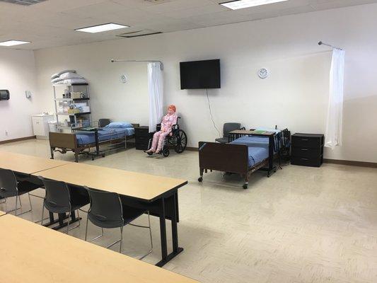 Clinical classroom and testing area.