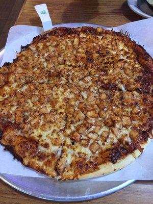 14" BBQ chicken pizza