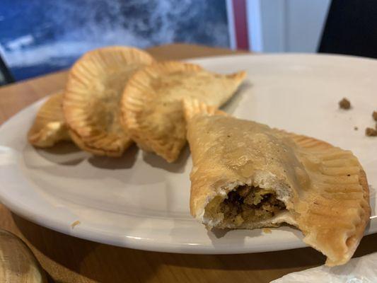 Beef and cheese empanadas the best!!! Not greasy freshly made