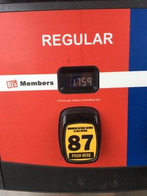 $1.75 gallon - regular unleaded!