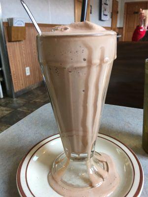 Small chocolate malt.  Yes. Dessert first.