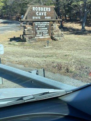 The famous Robbers cave state park.