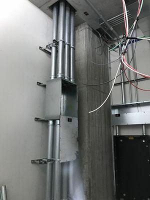 Conduit riser install